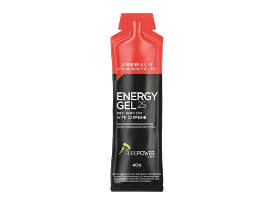 PurePower Energy Gel jordbær/lime med 32 mg koffein 40 gram