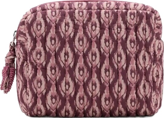 Mango Teen Printed Cotton Toiletry Bag - PINK - One Size