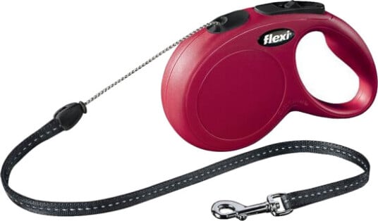 Flexi New Classic S 8m Hundebånd Rød - Maks 12 kg