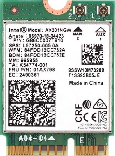 Intel WiFi 6 AX201 WiFi Bluetooth Modul Intel WiFi 6 AX201 WiFi Bluetooth Modul