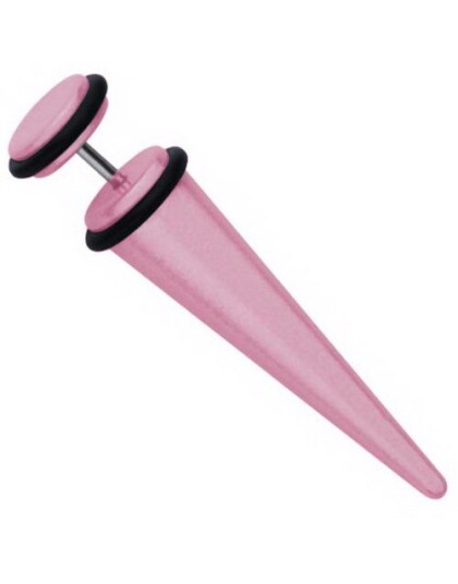 Fake Expander Metallic Pink Fake Piercing