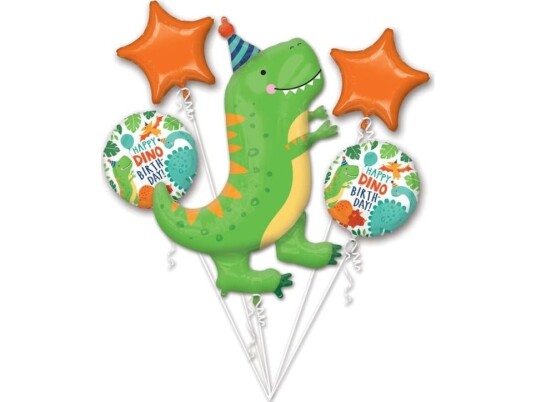 Amscan Bukett Med Folieballonger Dinosaurer 1 Sett. Universell