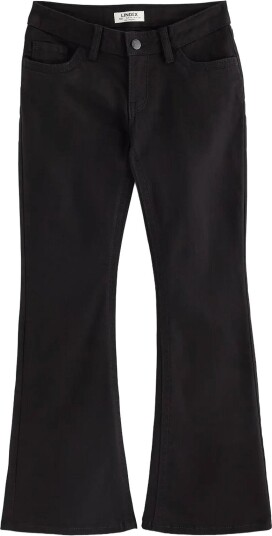 Lindex Freja Flared Leg Jeans With Shorter Leg BLACK 170