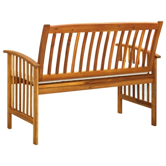vidaXL Hagebenk med pute 119 cm heltre akasie vidaXL Hagebenk med pute 119 cm heltre akasie