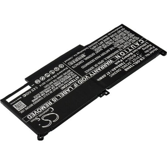 Dell N001L7480-D2506CN batteri (7500 mAh 7.6 V, Sort)