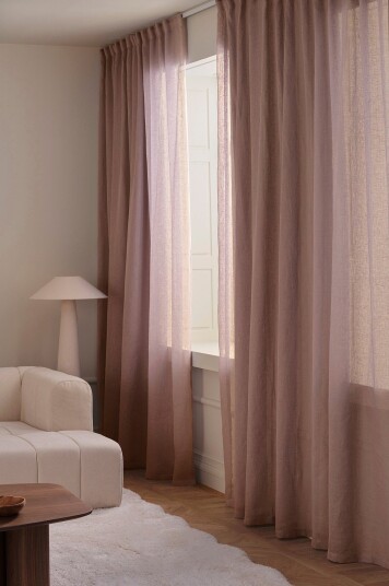 Ellos Home CLEO målbestilt lingardin Rosa