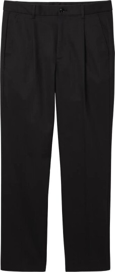 Calvin Klein Straight Pleated Sateen Chino Black 34 x 34