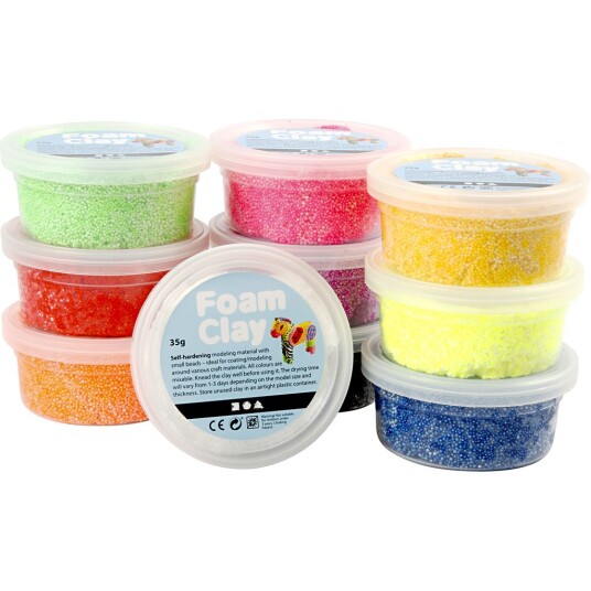 Cc Foam Clay Blandede Farger - 10-pakning