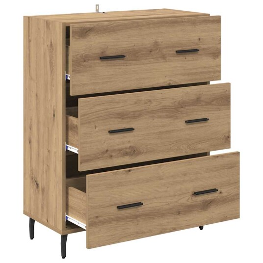 Serviesskap Artisan Eik 69,5 x 34 x 90 cm Ingeniørtre og jern