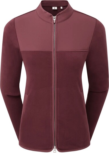 FootJoy Microfleece Full Zip Midlayer   Burgundy   XS
