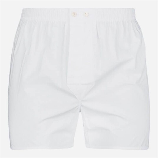 Derek Rose Classic Fit Cotton Boxer Shorts - White