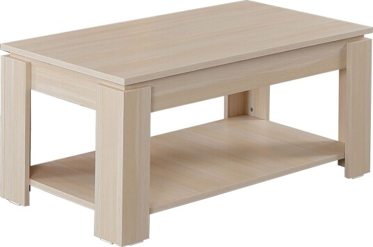 Comfortale Sofabord 104 cm med Oppbevaringshylle - Lyse Eikefarge
