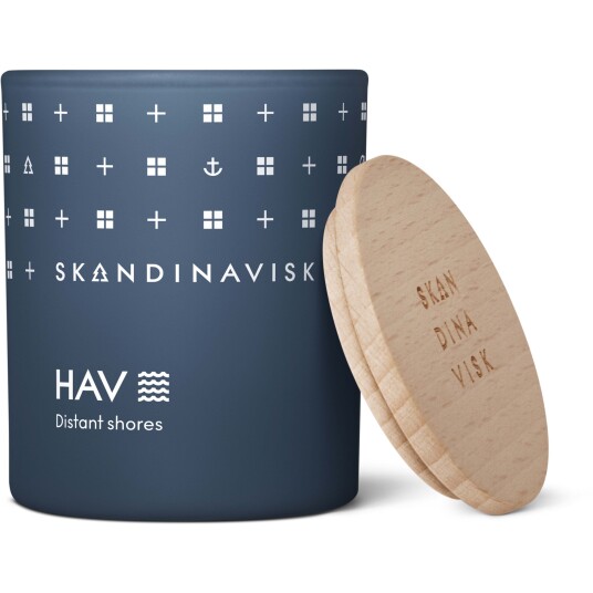 Skandinavisk Hav duftlys med lokk 65 g