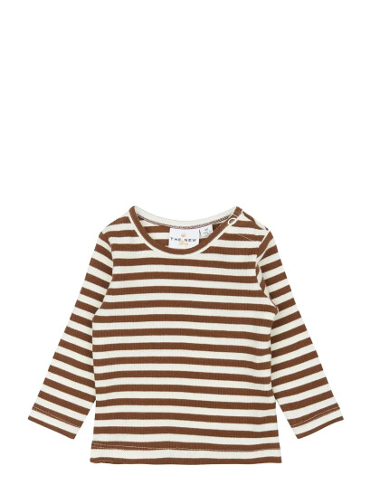The New Tnsbfro L_S Rib Tee Brown 62