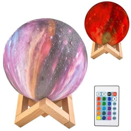 Iso Trade Lampa Moon Lamp 15 cm / Nattlampa Månlampa Justerbar färg