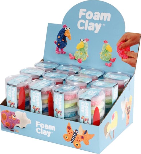 Modelleringsmateriale Creativ Company Foam Clay Glitter Farger Metallicfarger 12 Sett/1 Pk