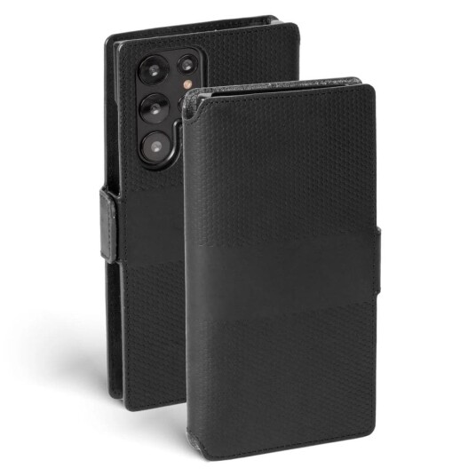 Krusell Samsung Galaxy S22 Ultra Etui Leather Phonewallet Svart Krusell Samsung Galaxy S22 Ultra Etui Leather Phonewallet Svart