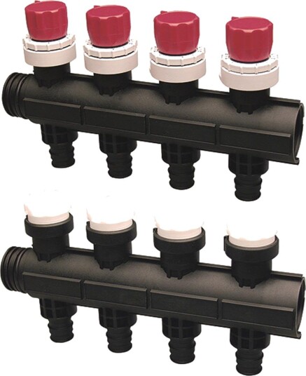 Uponor Pro 1 Q&E Fordeler 20 x 2,0 mm, G25 4 avstikk, Varme