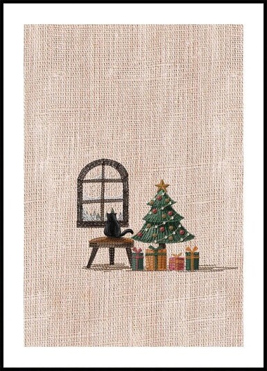 Cat in Cozy room Plakat Plakat / 40x50cm