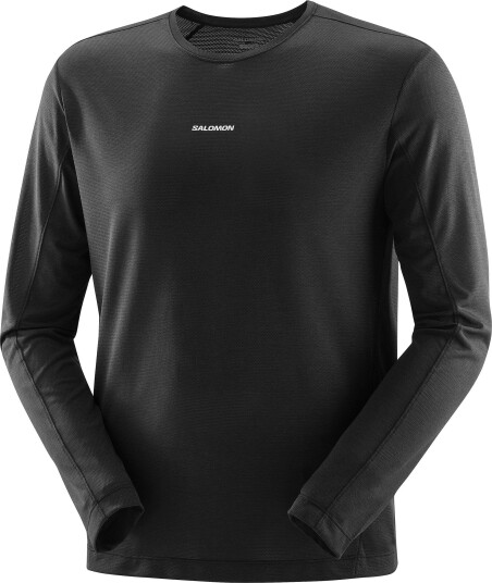 Salomon Men"s Shkout Core Long Sleeve Tee Deep Black Deep Black/ S Salomon Men"s Shkout Core Long Sleeve Tee Deep Black Deep Black/ S
