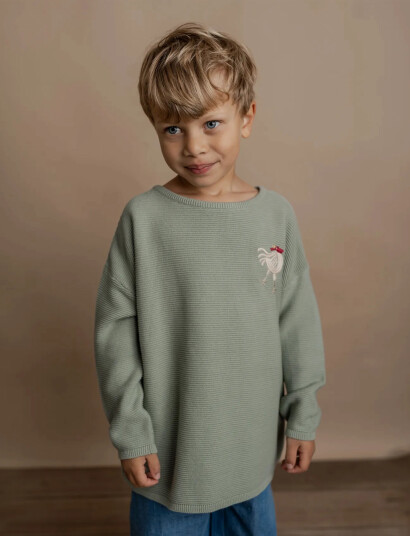 Hanevild Lauge Sweater Khaki green 134/140 Hanevild Lauge Sweater Khaki green 134/140