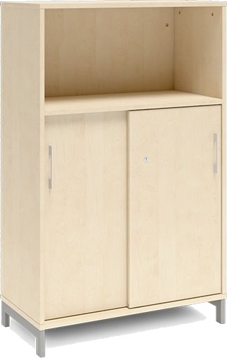 Kontorskab Dna, 800X1275 Mm, Birk/Alugrå 3A4 Kontorskab Dna, 800X1275 Mm, Birk/Alugrå 3A4