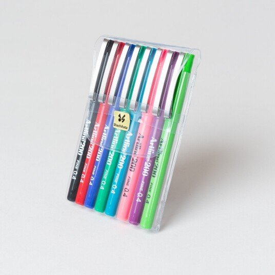 Artline Fineliner 200 0.4mm Sett Med 8 Farger