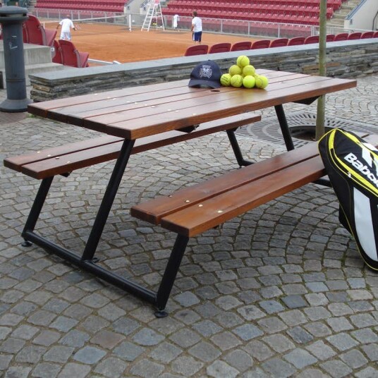 Picknickbord Eden Wood Stockholm Svart Stativ Picknickbord Eden Wood Stockholm Svart Stativ