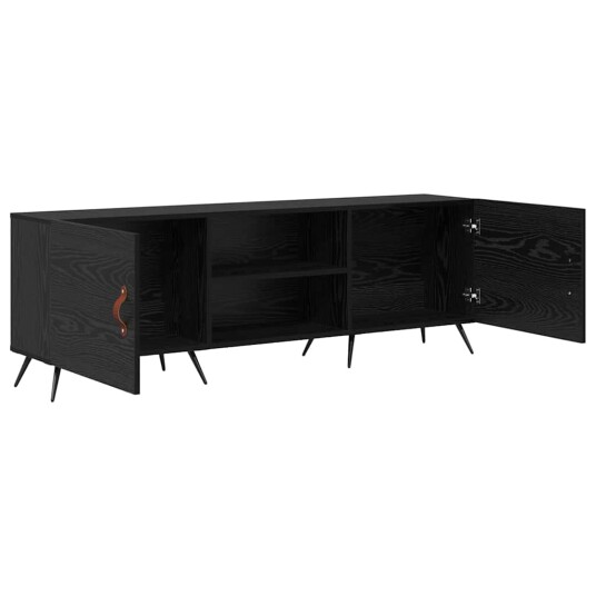 TV skap Svart eik 150 x 30 x 50 cm Konstruert tre TV skap Svart eik 150 x 30 x 50 cm Konstruert tre