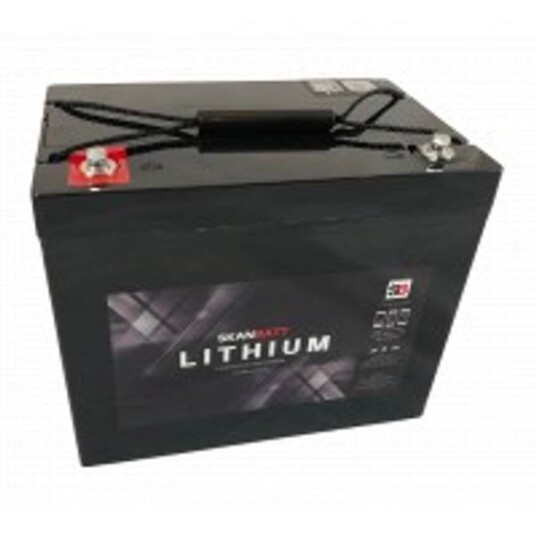 SKANBATT Bluetooth Lithium Batteri 12V 75AH 50A BMS.