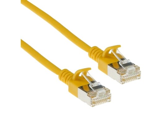 Act Yellow 1.5 Meter Lszh U/Ftp Cat6a Datacenter Slimline Patch Cable Snagless With Rj45 Connectors (Dc7851)