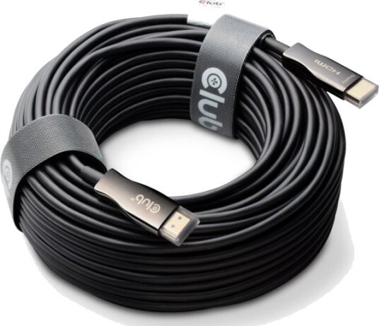 Club 3D Ultra High Speed Hdmi Kabel Hdmi Hann Til Hdmi Hann 100 M Skjermet/Fiberoptisk Svart Aktiv Optisk Hybridkabel 8 K 60 Hz 7680 X 4320 Støtte 4 K 120 Hz 3840 X 2160 Støtte Dsc 1.2 Support Plenum Vurdert