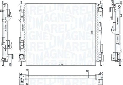 Radiator MAGNETI MARELLI 350213186800