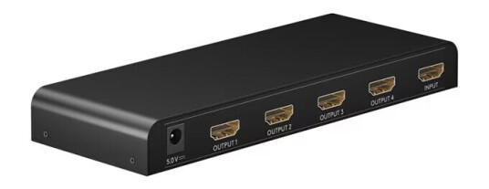 Goobay HDMI-Splitter 4-veis 4K 30Hz Svart Goobay HDMI-Splitter 4-veis 4K 30Hz Svart