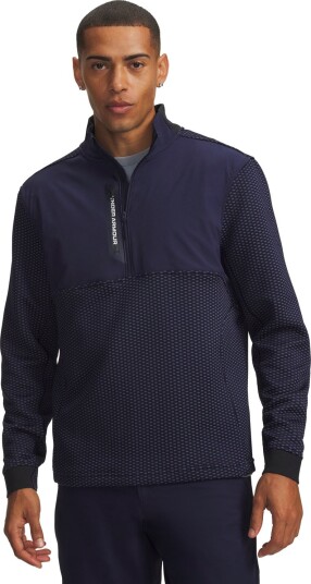 Under Armour Drive Pro Hybrid HZ Blå Golfgenser herre Navy (Midnight 410) Large