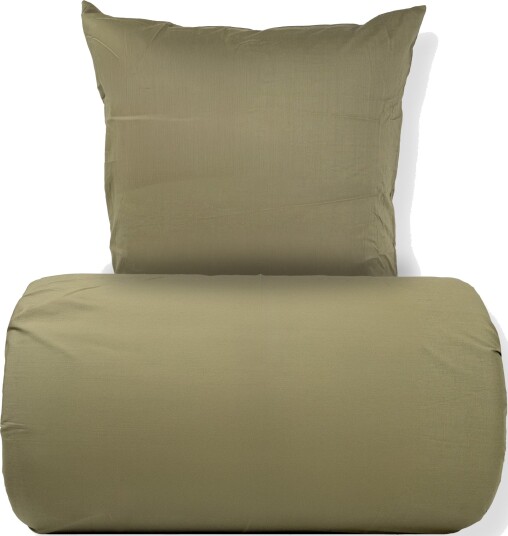 Nordstrand Home Sengetøy 140x200 cm   Stonewashed   Firm green