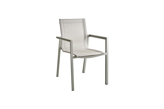 Brafab Delia lenestol Light Grey/Off White Textilene Grå Brafab Delia lenestol Light Grey/Off White Textilene Grå