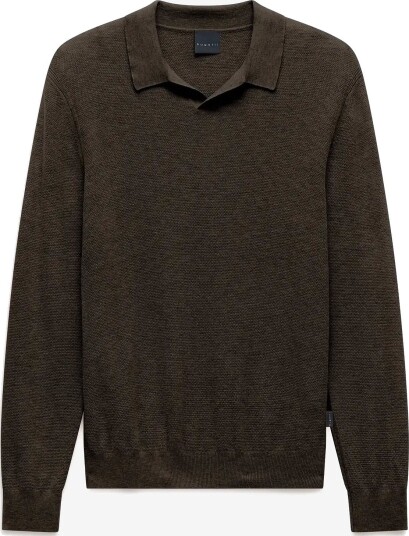 Bugatti Long Sleeve Polo Shirt BROWN M