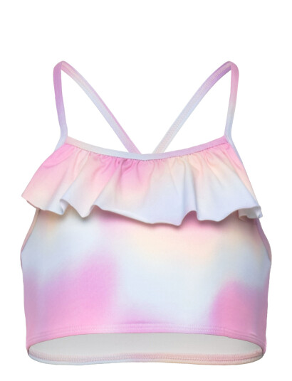 Lindex Bikini Top With Frill Aop - Purple - 86/92