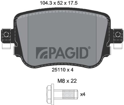 PAGID T2455N Bremseklosser PAGID T2455N Bremseklosser