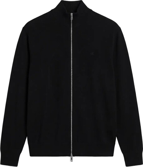 Calvin Klein Ls 100% Merino Full Zip 14Gg Black S