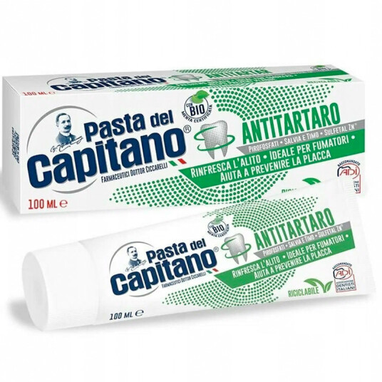 Italiensk tannkrem Pasta del Capitano Antitartar 100 ml.