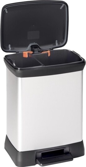 Curver Deco Bins Deco 28 L Rektangulær Plastikk Svart Grå Plastikk Pedal Curver Deco Bins Deco 28 L Rektangulær Plastikk Svart Grå Plastikk Pedal