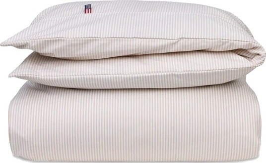 LEXINGTON Icons dynetrekk pinpoint baby beige/hvit 80x100cm