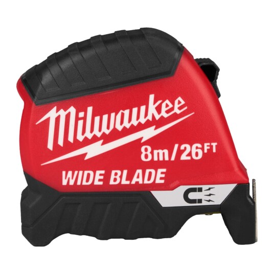Milwaukee TAPE Measure WIDE Blade Magnetic 8m/26ft 35