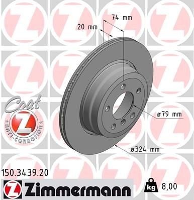 ZIMMERMANN 150.3439.20 Bremseskive