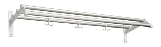 Essem Design Nostalgi 291 hattehylle aluminium, hvitt stativ