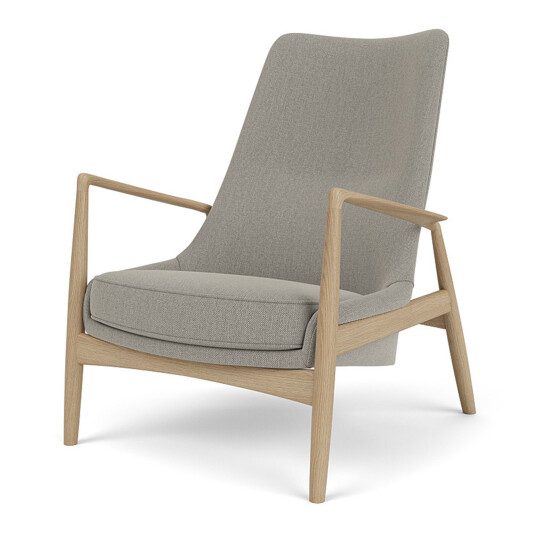 Audo Copenhagen The Seal Lounge Chair High Back Natural Oak / Re-wool 0218
