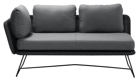 Cane-line Horizon 2-pers. Loungesofa høyre modul, Sort, Cane-line Weave
