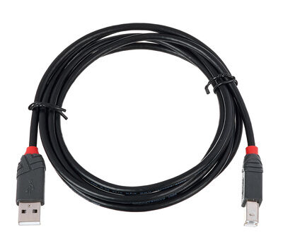 Lindy USB 2.0 kabel 2m USB A til B, 0,48 Gbit/s, Sort